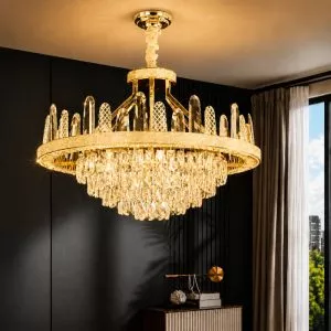 Đèn chùm phale, thiết kế kiểu tròn, đá phale K9 cao cấp DC-1067