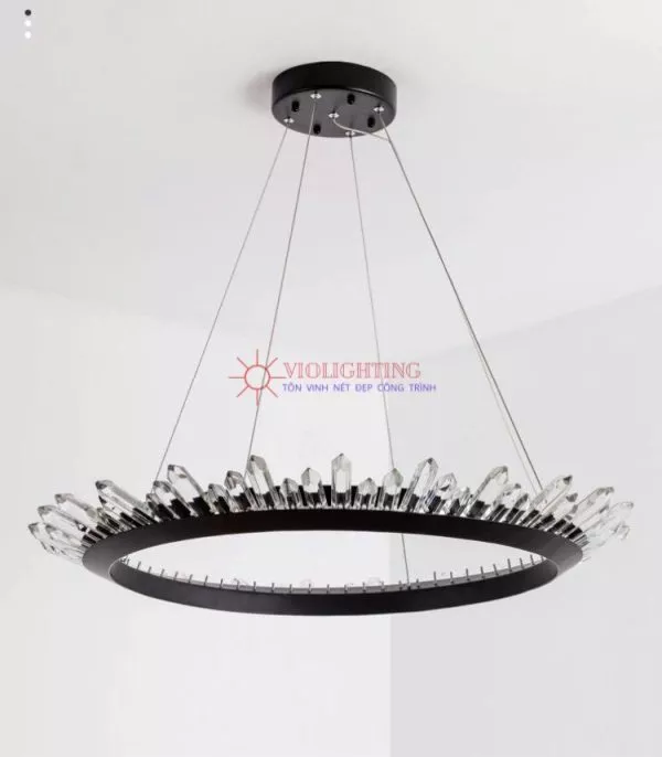 Đèn Gắn Trần Phòng Khách-Bàn Ăn, Thân Đen Phối Phale Hiện Đại Dc-132
