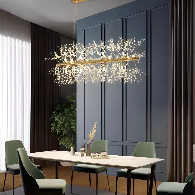 Đèn gắn trần phòng khách-bàn ăn, thanh ngang, kiểu hoa Bồ Công Anh DT-80 - Hình ảnh 3