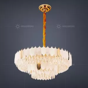 Đèn chùm phale, thiết kế kiểu tròn, hình chiếc lá nghệ thuật DC-1046