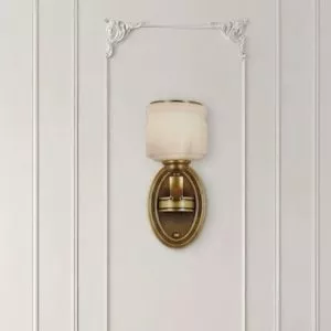 Đèn gắn tường cổ điển, chao thủy tinh đục VCD-462