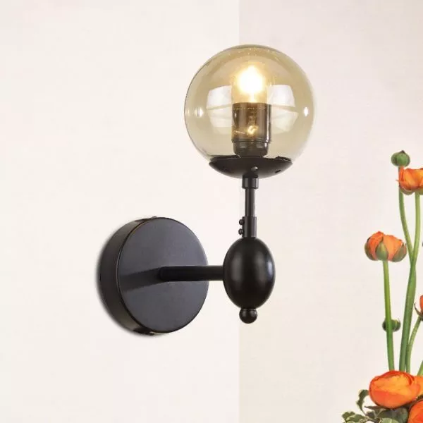 Đèn Gắn Tường Decor, Chao Thủy Tinh Khói Vdc-507