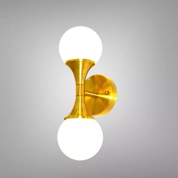 Đèn Gắn Tường Decor, Chao Thủy Tinh Phối Kim Loại Nghệ Thuật Vdc-586