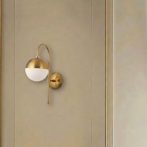 Đèn gắn tường decor, chao thủy tinh phối kim loại nghệ thuật VDC-588