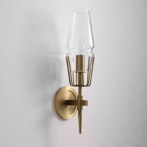 Đèn Gắn Tường Decor, Chao Thủy Tinh Phối Kim Loại Nghệ Thuật Vdc-608