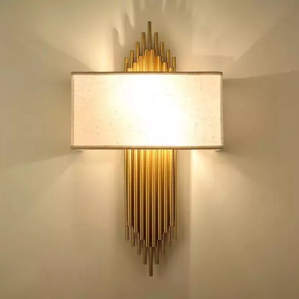 Đèn Gắn Tường Decor,  Chao Vải Phối Kim Loại Thiết Kế Nghệ Thuật  Vdc-530
