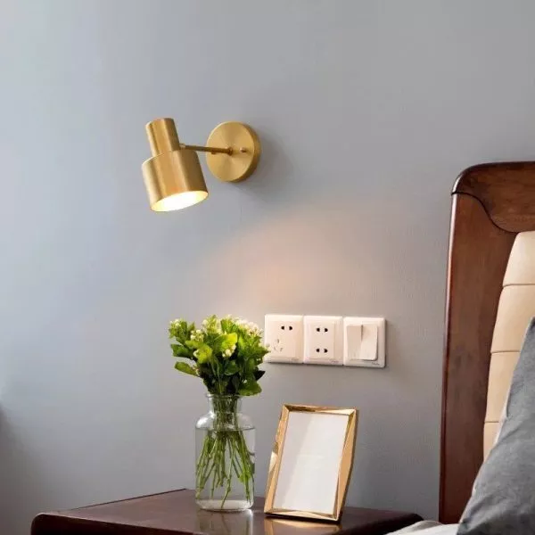 Đèn Gắn Tường Decor, Chóa Kim Loại Si Vàng Đồng Cao Cấp Vdc-545