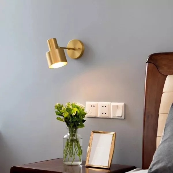 Đèn Gắn Tường Decor, Chóa Kim Loại Si Vàng Đồng Cao Cấp Vdc-545