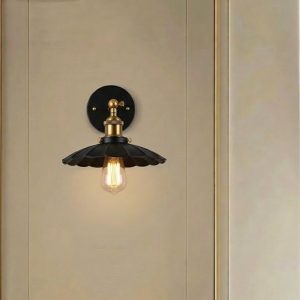 Đèn gắn tường decor giá rẻ, thiết kế chóa sắt cụp nghệ thuật VDC-540