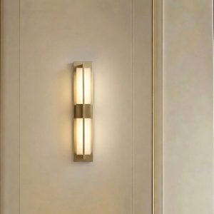 Đèn gắn tường decor,khung kim loại phối đá cẩm thạch cao cấp VDC-593