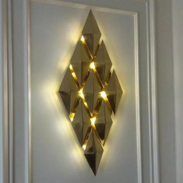 Đèn Gắn Tường Decor, Kim Loại Si Vàng Đồng, Thiết Kế Nghệ Thuật Vdc-609