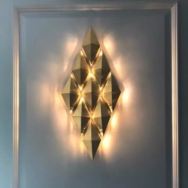 Đèn Gắn Tường Decor, Kim Loại Si Vàng Đồng, Thiết Kế Nghệ Thuật Vdc-609