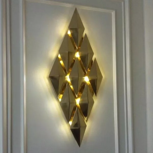 Đèn Gắn Tường Decor, Kim Loại Si Vàng Đồng, Thiết Kế Nghệ Thuật Vdc-609