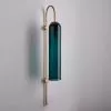 Đèn gắn tường Decor, ống thủy tinh xanh, phối kim loại nghệ thuật VDC-674