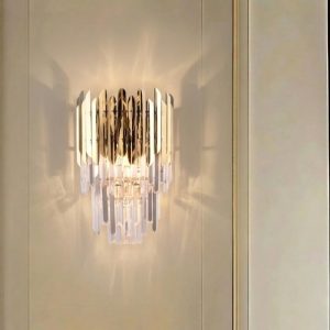 Đèn gắn tường Decor,Phale phối kim loại si vàng đồng cao cấp VDC-558
