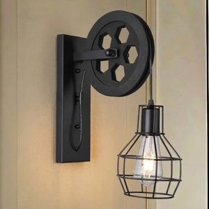 Đèn gắn tường decor, thiết kế dạng ròng rọc nghệ thuật VDC-632