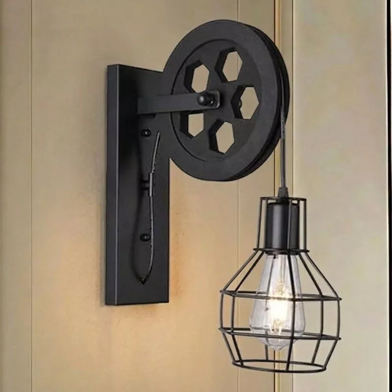 Đèn gắn tường decor, thiết kế dạng ròng rọc nghệ thuật VDC-632