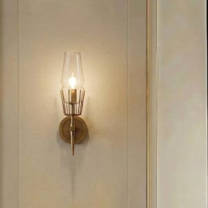Đèn gắn tường Decor, chao thủy tinh phối kim loại nghệ thuật VDC-608
