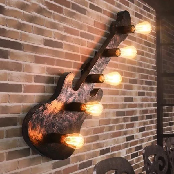 Đèn Gắn Tường Decor, Thiết Kế Hình Đàn Guitar Nghệ Thuật Vdc-631