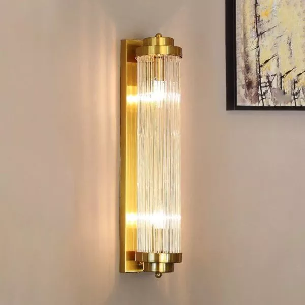 Đèn Gắn Tường Decor, Thiết Kế Ống Thủy Tinh Phối Kim Loại Cao Cấp Vdc-546
