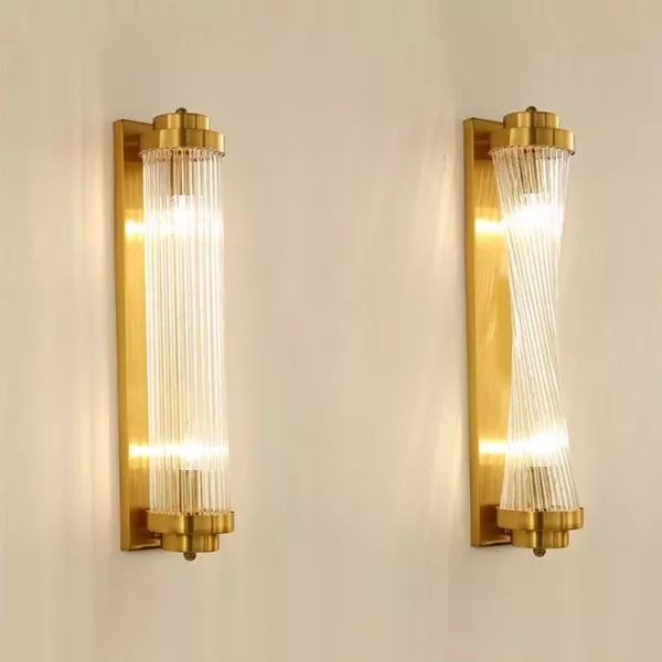 Đèn Gắn Tường Decor, Thiết Kế Ống Thủy Tinh Phối Kim Loại Cao Cấp Vdc-546