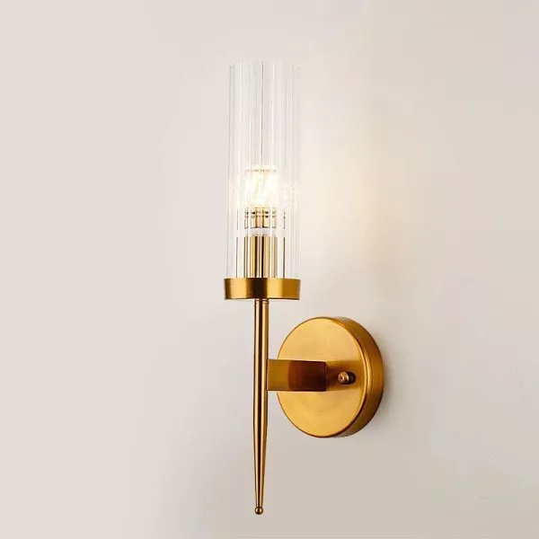Đèn Gắn Tường Decor, Thiết Kế Ống Thủy Tinh Phối Kim Loại Vdc-533