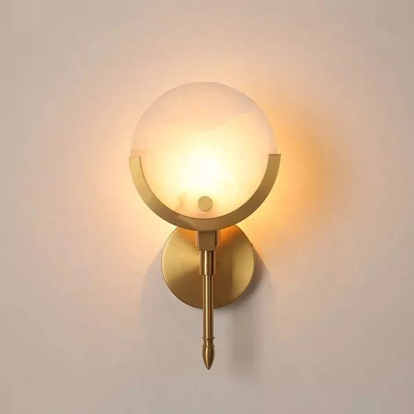 Đèn Gắn Tường Decor,Khung Kim Loại Phối Đá Cẩm Thạch Cao Cấp Vdc-598