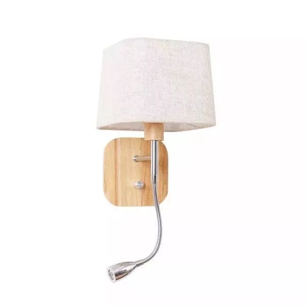 Đèn Gắn Tường Nghệ Thuật, Chao Vải, Kèm Đèn Đọc Sách Vdc-574