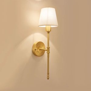 Đèn gắn tường nghệ thuật, khung kim loại, chao vải VDC-623
