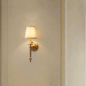 Đèn gắn tường nghệ thuật, khung kim loại, chao vải VDC-624
