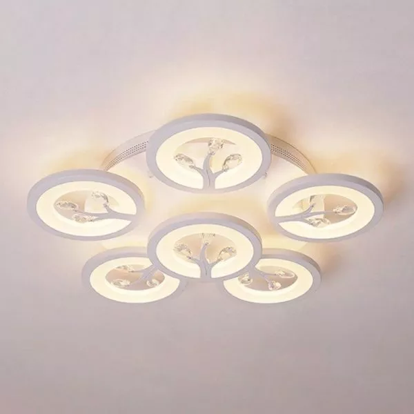 Đèn Ốp Trần Hiện Đại, Thiết Kế Hình Bông Hoa, Đính Phale Nghệ Thuật Ot-066