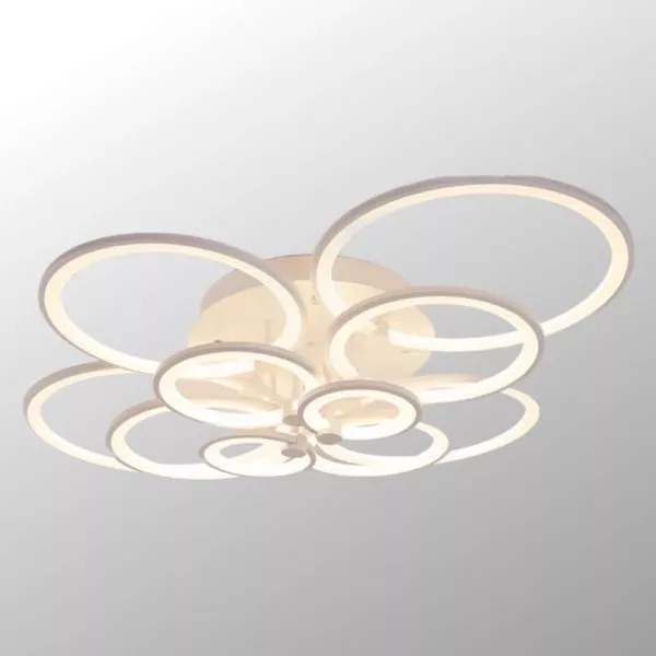 Đèn Ốp Trần Hiện Đại, Thiết Kế Vòng Tròn Đan Xen Ot-043