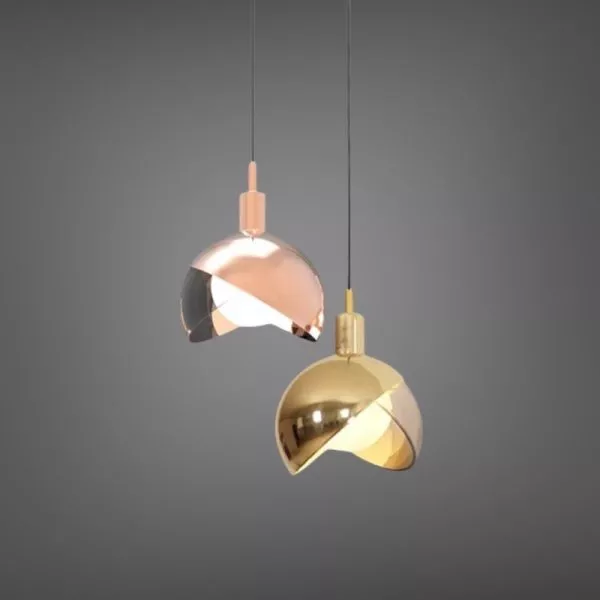 Đèn Thả Chao Kim Loại, Phối Thủy Tinh Nghệ Thuật Tdc-1189