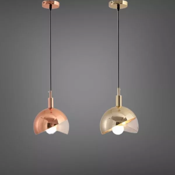Đèn Thả Chao Kim Loại, Phối Thủy Tinh Nghệ Thuật Tdc-1189