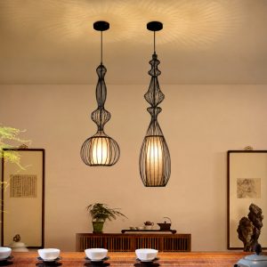 Đèn thả lồng sắt nghệ thuật hình lục bình TDC-44