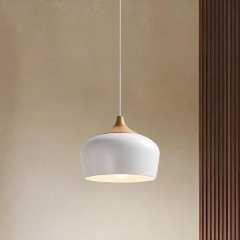 Đèn thả chụp nón đui giả gỗ hiện đại TDC-304 - Hình ảnh 2