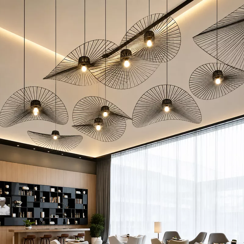 Đèn thả decor - khung sắt hình nón nghệ thuật TDC-90 - Hình ảnh 3
