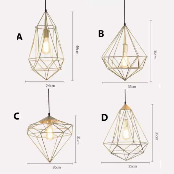 Đèn Thả Decor - Kim Loại Tạo Hình Hiện Đại Tdc-54