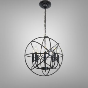 Đèn thả decor – phong cách cơ khí, hình quả cầu sắt nghệ thuật TDC-91