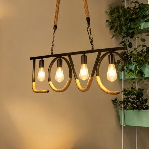 Đèn thả decor – phong cách cơ khí, thiết kế chữ LOVE TDC-97