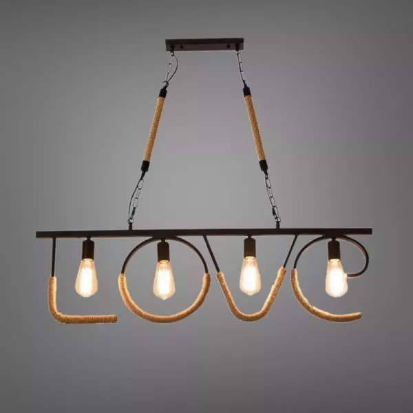 Đèn Thả Decor - Phong Cách Cơ Khí, Thiết Kế Chữ Love Tdc-97