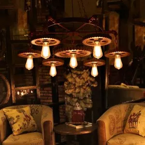 Đèn thả decor – phong cách cơ khí, thiết kế hình bánh răng độc đáo TDC-112