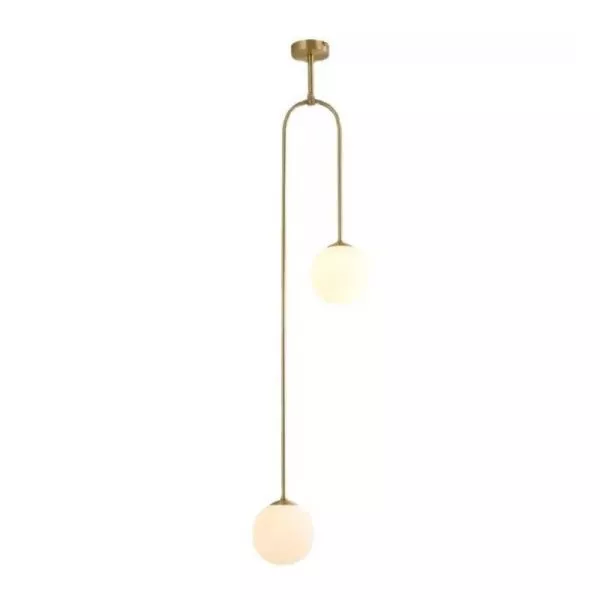 Đèn Thả Decor - Phong Cách Moonlight, Khung Kim Loại Si Vàng Đồng, Treo Đứng Tdc-154