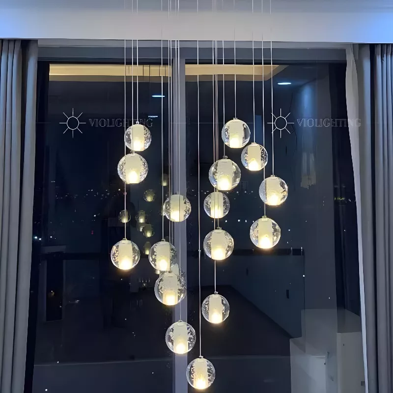 Đèn thả decor quả cầu pha lê giọt nước TDC-02 - Hình ảnh 4