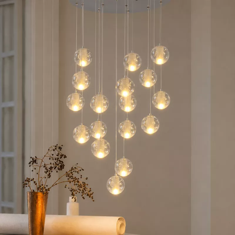 Đèn thả decor quả cầu pha lê giọt nước TDC-02