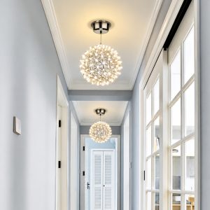 Đèn thả decor – thiết kế quả cầu tuyết màu Inox TDC-95