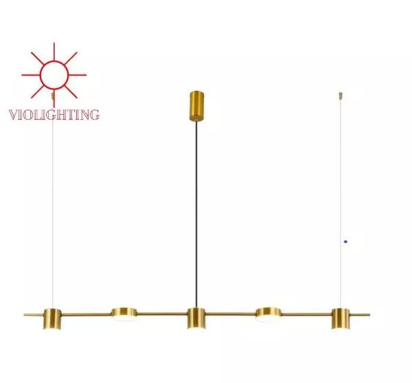 Đèn Thả Decor -  Thiết Kế Hiện Đại, Thân Ngang-Màu Vàng Đồng 5 Bóng Tdc-178V
