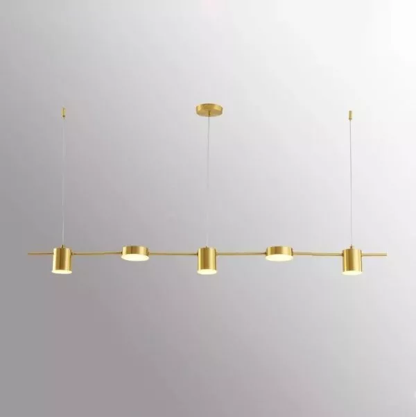 Đèn Thả Decor -  Thiết Kế Hiện Đại, Thân Ngang-Màu Vàng Đồng 5 Bóng Tdc-178V