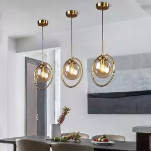 Đèn thả decor – thiết kế khung kim loại phối chao tinh nghệ thuật TDC-86