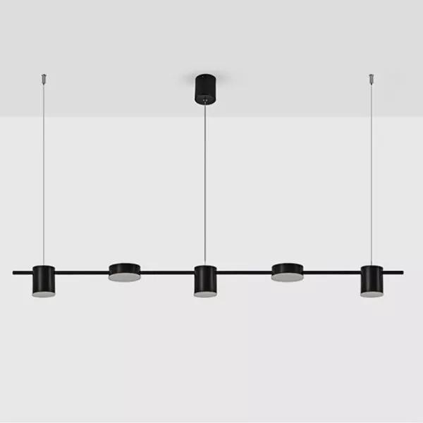 Đèn Thả Decor - Thiết Kế Kiểu Ngang-Màu Đen 5 Bóng Led Tdc-178D